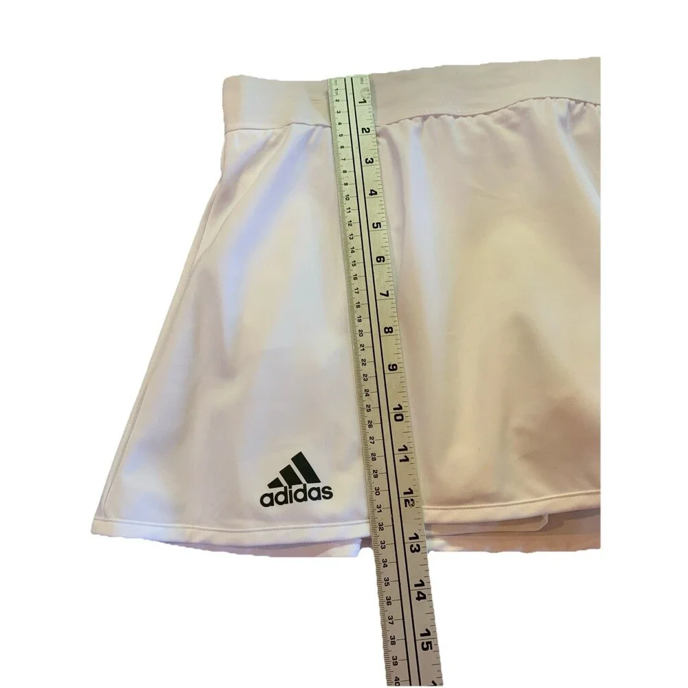 Adidas Tennis Skirt Skort Pickleball White Sz Large Climalite Athletic